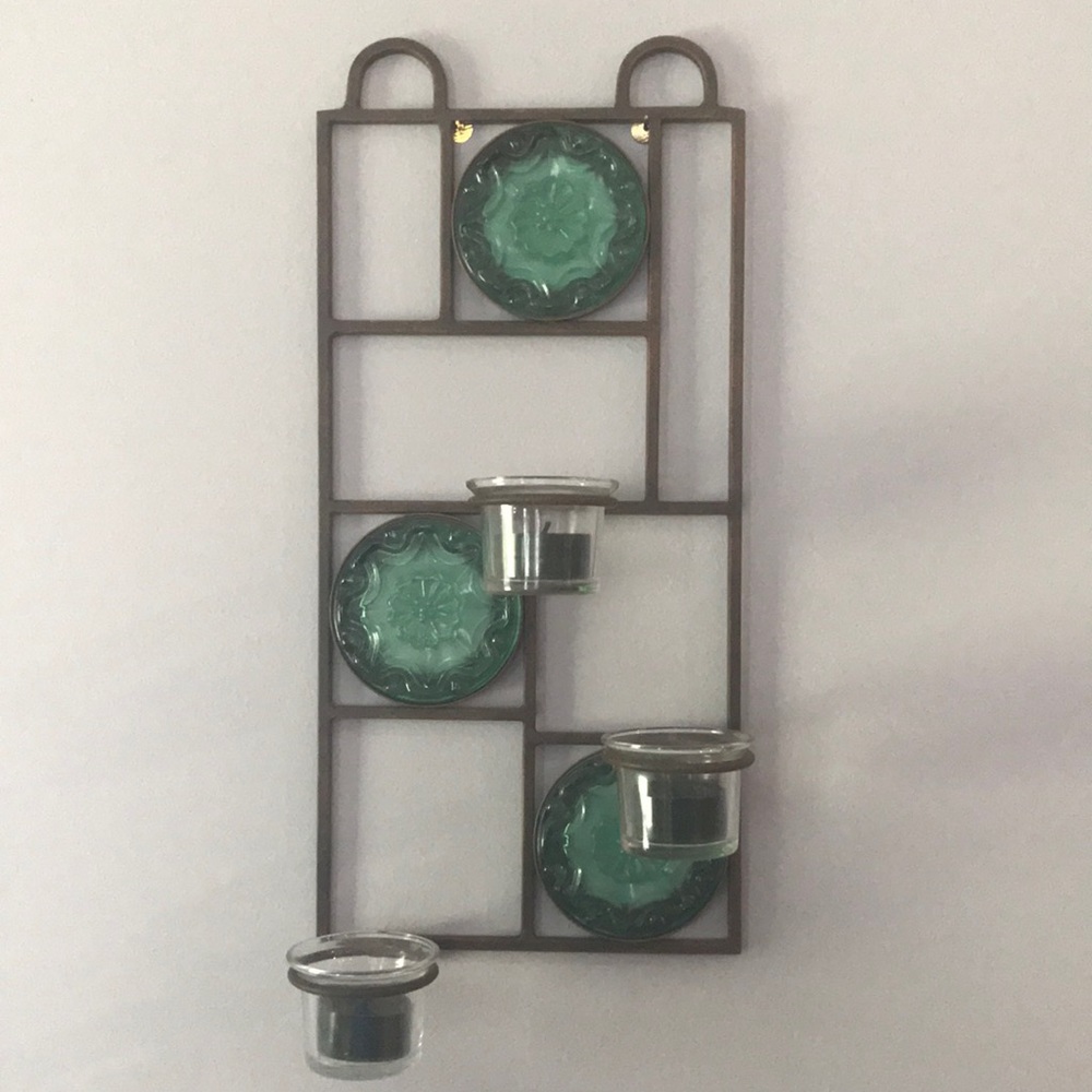 Partylite Heavy Antiqued wall candle holder